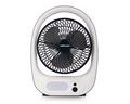 Mellerware Fan Rechargeable Desktop Plastic White 7in 7W "Light Wave"